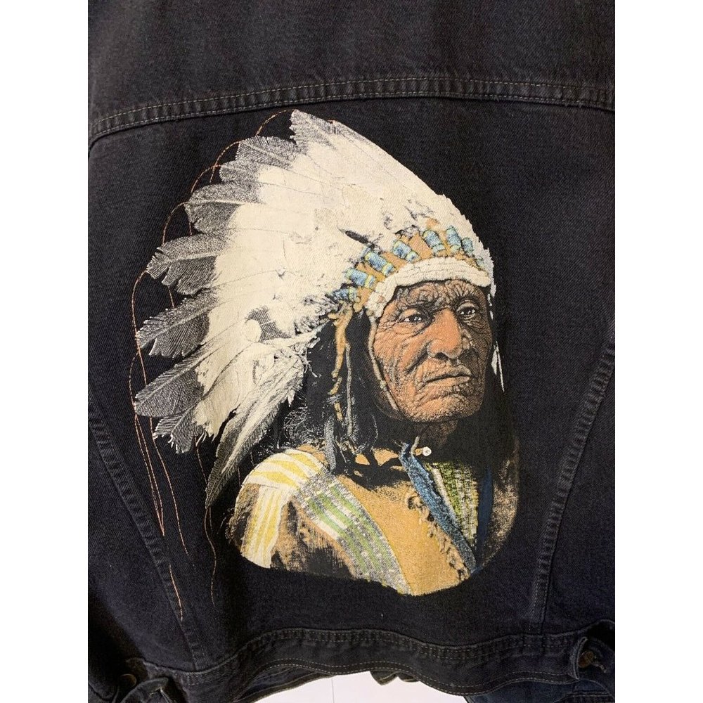 Vtg‎ Marithe Francois Girbaud Jean Jacket Black Denim Men’s Sz XL Rare